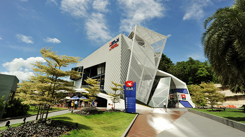 The iFly Singapore building at Sentosa